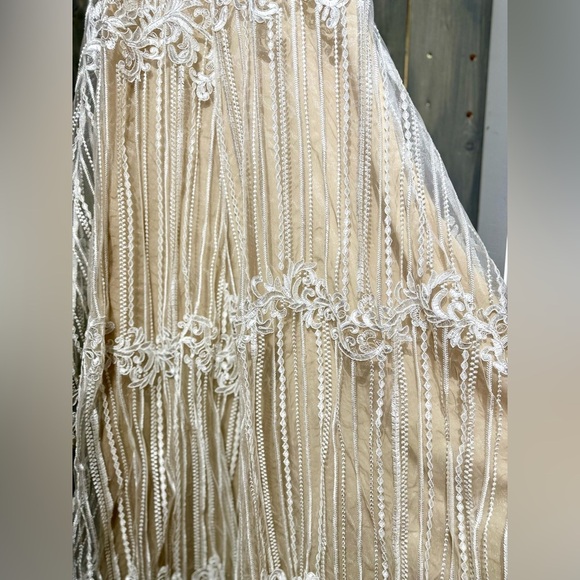 Lulus Ever Thine white lace Strapless Dress - Picture 10 of 14